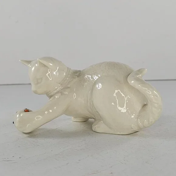 Lenox China Jewels Collection Cat Kitten Playing With Ball Figurine - Picture 2 of 8